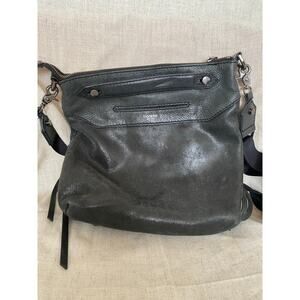 Batkier New York Leather Black Crossbody Satchel Bag